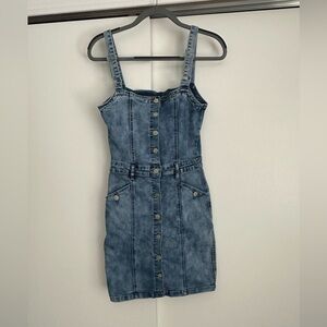 Gourd Denim Button-Down Dress